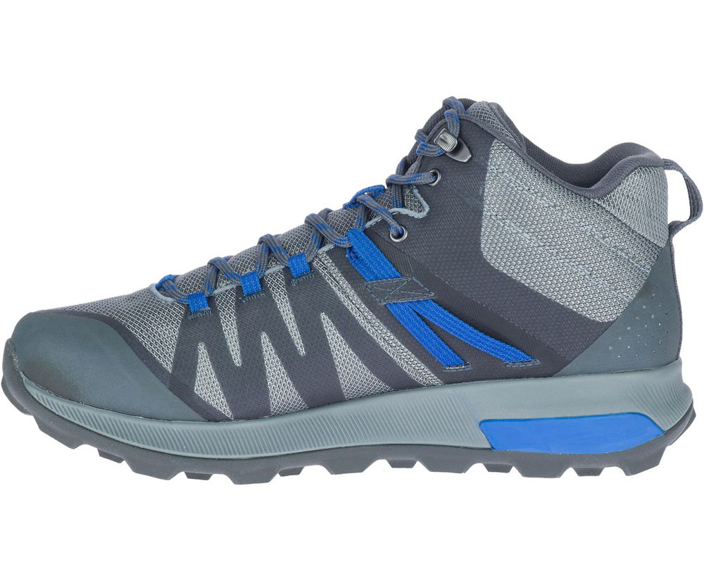 Botas Homem - Merrell Zion Fst Mid Waterproof - Cinzentas - KSR739024